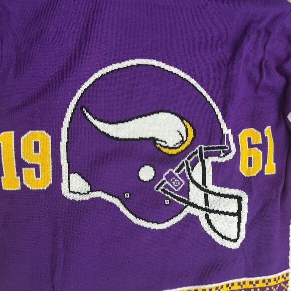 ๐ฅ๐ Vintage MINNESOTA VIKINGS NFL Football Sweater Hoodie Unisex Sz Medium - EU - Picture 9 of 12